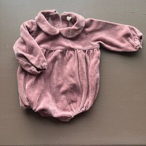 Quincy Mae Velvet bubble Romper